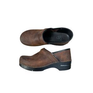 Dansko Professional Leather Clog Brown Slip on Shoes Work Women’s 40 (9-9.5)